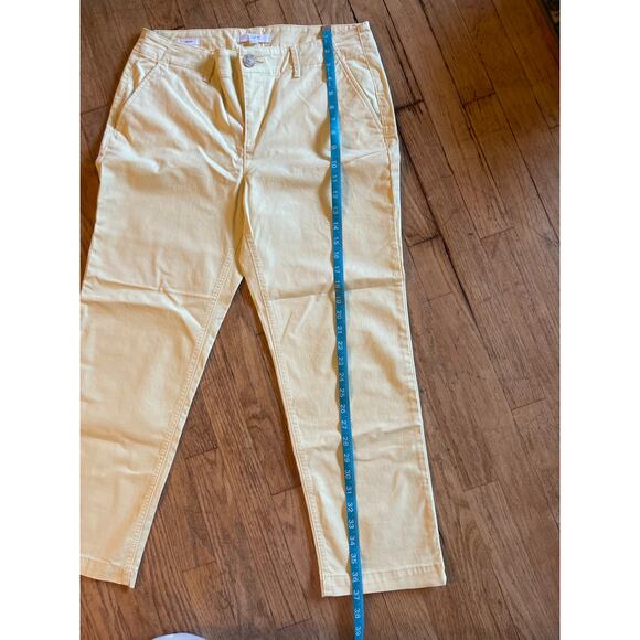 Loft The Monroe Slim Yellow Ankle Chino Pant Women's 8 - Picture 4 of 5